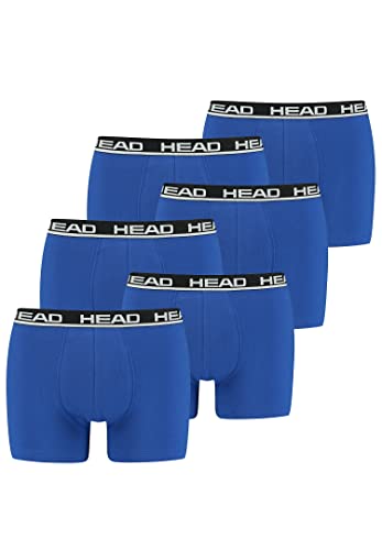 HEAD Herren Basic Boxer Pant Shorts Unterwäsche Unterhose 6 er Pack, Farbe:006 - Blue/Black, Bekleidungsgröße:XXL von HEAD