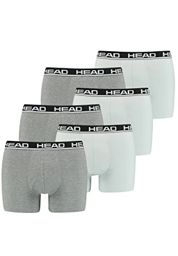HEAD Herren Basic Boxer Pant Shorts Unterwäsche Unterhose 6 er Pack, Farbe:012 - Grey Combo, Bekleidungsgröße:XXL von HEAD