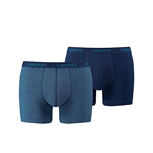 HEAD Herren Basic Boxers Boxer-Shorts, Blue Heaven, S (2er Pack) von HEAD