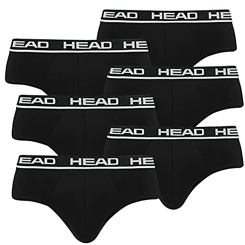 HEAD Herren Basic Brief Pant Slip Unterwäsche Unterhose 4 er Pack , Farbe:002 - Black, Bekleidungsgröße:L von HEAD