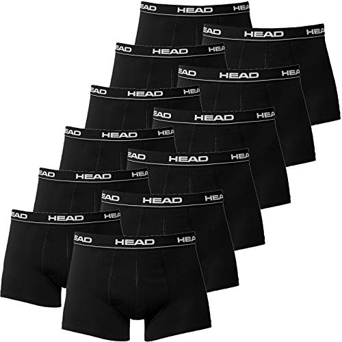 Head – Herren-Boxershort Basic, 12er-Pack, Schwarz M von HEAD