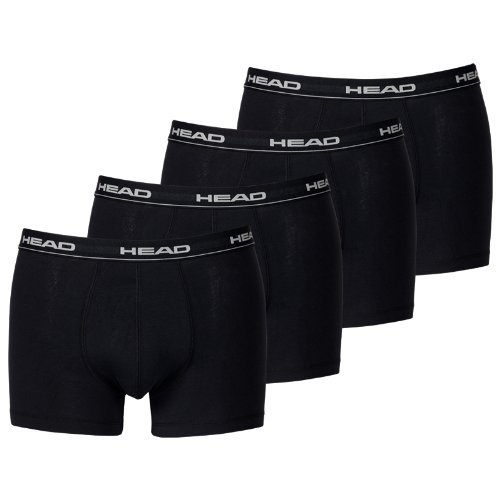 HEAD Herren Boxer Boxershort Unterhose 4er Pack black 200 - XL von HEAD