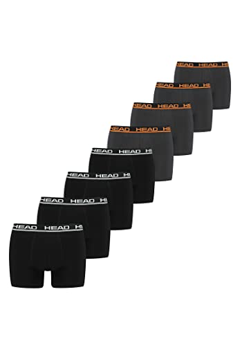 HEAD Herren Boxer Boxershort Unterhose 8er Pack (S-8er Pack, 4x Schwarz /4x Dark Shadow) von HEAD