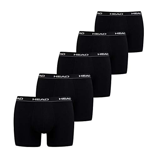 HEAD Herren 881500001 Boxershorts, 5er Pack, Schwarz, L von HEAD