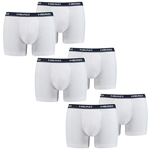 HEAD Herren Boxer Short Underwear (6er Pack), 310 – Weiß., S von HEAD