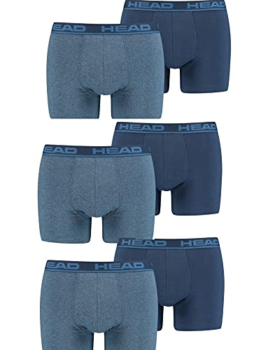 HEAD Herren Boxer Short Underwear (6er Pack) (M, Blue Heaven/Blue Heaven) von HEAD