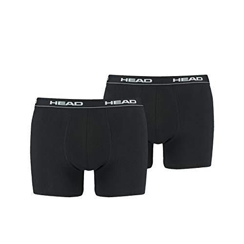 HEAD Herren Boxer Shorts Basic 2er Pack, schwarz(Black),XL von HEAD