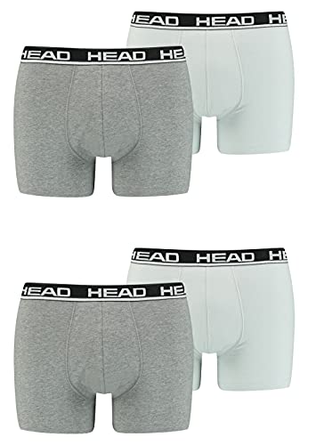 HEAD Herren Boxer Unterwäsche, Grau, XXL (2er Pack) von HEAD