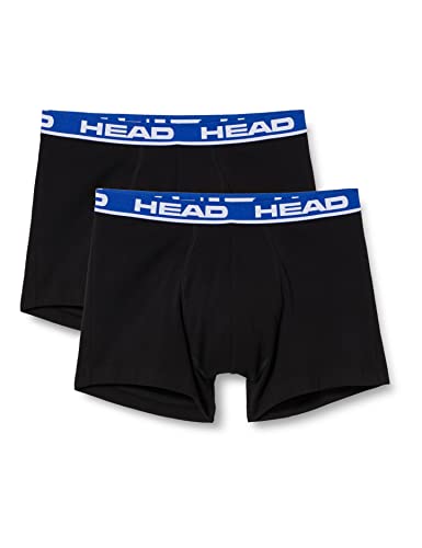 HEAD Herren Boxer Unterwäsche, Schwarz/Blau, S (2er Pack) von HEAD