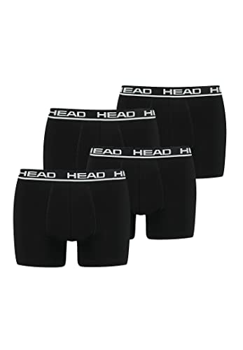 HEAD Herren Boxershorts Unterhosen 4P (Black, XL) von HEAD