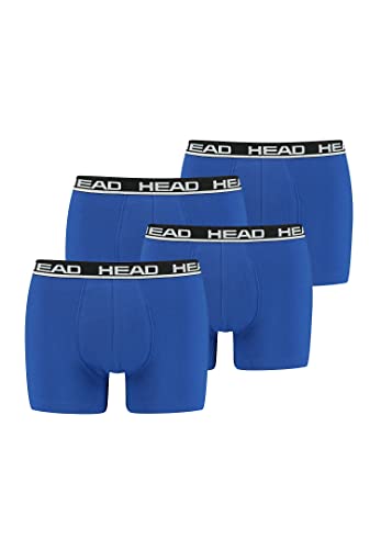 HEAD Herren Boxershorts 841001001 4er Pack, Farbe:006 - Blue/Black, Bekleidungsgröße:S von HEAD