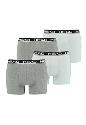 HEAD Herren Boxershorts 841001001 4er Pack, Farbe:012 - Grey Combo, Bekleidungsgröße:XL von HEAD
