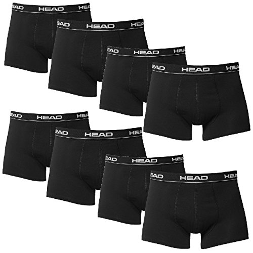 HEAD Herren Boxer Boxershort Unterhose 8er Pack (L, schwarz) von HEAD