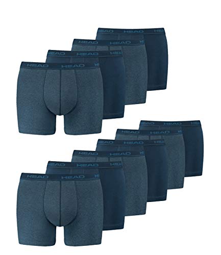 HEAD Herren Boxershorts Cotton Stretch 891003001 10er Pack, Farbe:Blau, Wäschegröße:XL, Menge:10er Pack (5X 2er Pack), Artikel:-494 Blue Heaven von HEAD