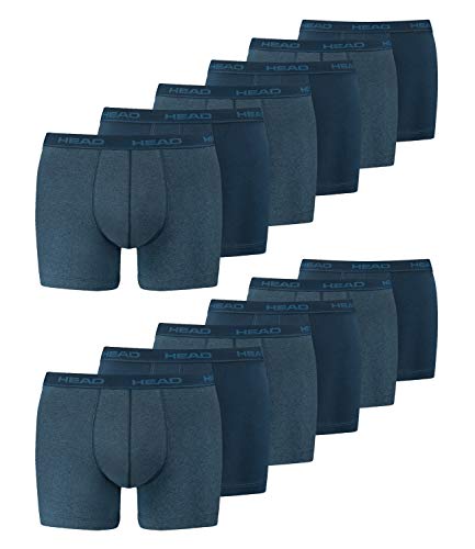 HEAD Herren Boxershorts Cotton Stretch 891003001 10er Pack, L, 494 - Blue Heaven von HEAD