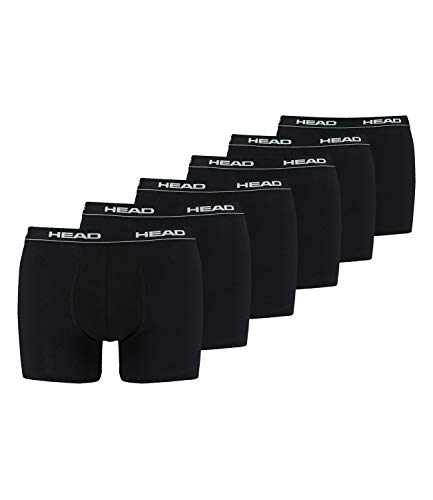 HEAD Herren Boxershorts Cotton Stretch 891003001 6er Pack, L, 200 - Black von HEAD