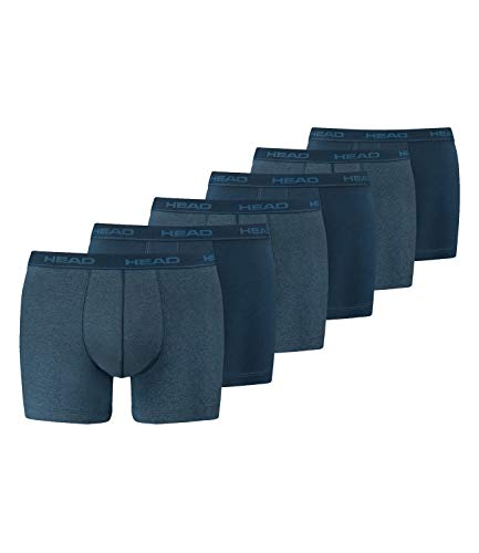 HEAD Herren Boxershorts Cotton Stretch 891003001 6er Pack, S, 494 - Blue Heaven von HEAD