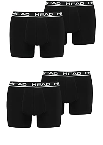 HEAD Herren Boxershorts Unterhosen 4P (Black, XL) von HEAD