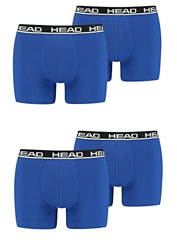HEAD Herren Boxershorts Unterhosen 4P (Blue/Black, L) von HEAD