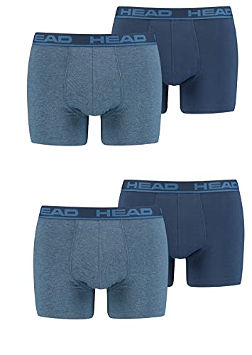 HEAD Herren Boxershorts Unterhosen 4P (Blue Heaven, L) von HEAD