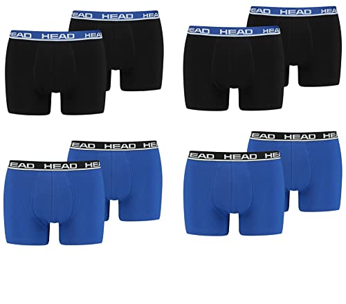 HEAD Herren Boxershorts Unterwäsche 8P (Black Blue/Blue Black, S) von HEAD