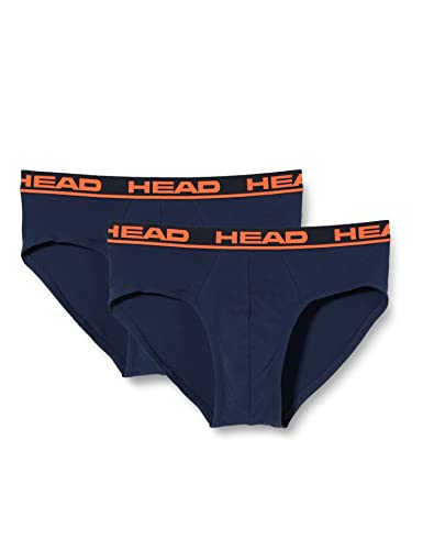 HEAD Herren Brief Unterwäsche, Blau/Orange, S (2er Pack) von HEAD