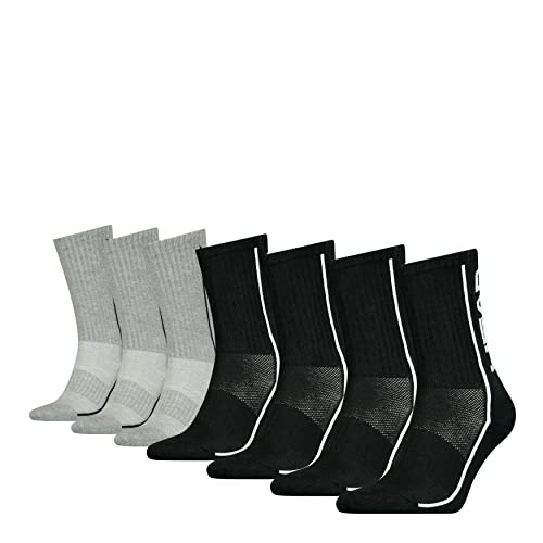 HEAD Herren Damen Performance Crew Strümpfe Sport Socken 7P, Black/Grey 35-38 von HEAD