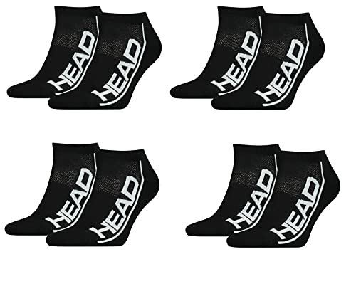 HEAD Herren Damen Performance Sneaker Socken Füsslinge (Black, 35-38) von HEAD