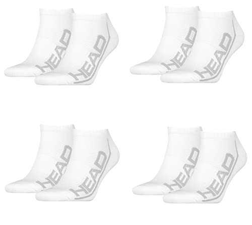 HEAD Herren Damen Performance Sneaker Socken Füsslinge 8P (White, 35-38) von HEAD