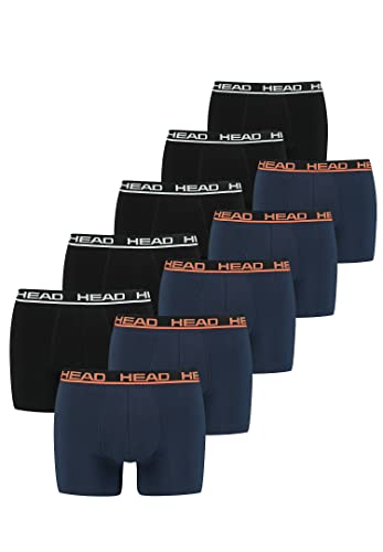 HEAD Herren Men's Basic Boxers Boxer Shorts 10 er Pack , Farbe:Schwarz - Blau, Bekleidungsgröße:XXL von HEAD