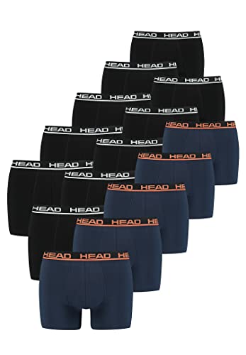HEAD Herren Men's Basic Boxers Boxer Shorts 15 er Pack , Farbe:Schwarz - Blau, Bekleidungsgröße:M von HEAD
