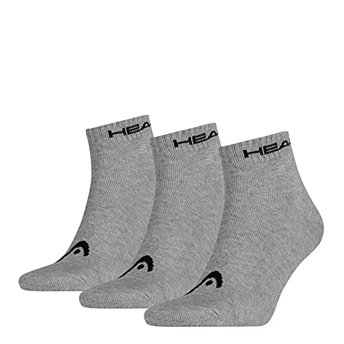 Head Unisex Quarter Socken, Grau, 35/38 (3er Pack) von HEAD