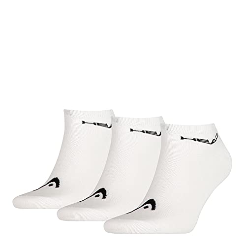 Head Unisex Sneaker Socken, Weiß, 43/46 (3er Pack) von HEAD