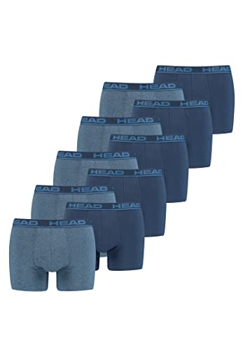 HEAD Herren Unterhose Basic Boxer Shorts Unterwäsche 10 er Pack, Farbe:003 - Blue Heaven, Bekleidungsgröße:M von HEAD