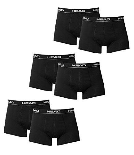 HEAD Herren Boxer Short Underwear (6er Pack), Black, XL von HEAD