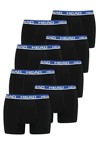 HEAD Men Boxershort 841001001 Basic Boxer 8er Pack, Farbe:008 - Black / Blue, Bekleidungsgröße:M von HEAD