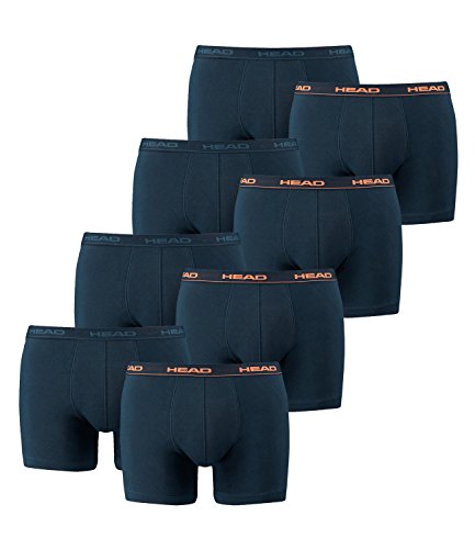 HEAD Men Boxershort 841001001 Basic Boxer 8er Pack, Peacoat / Orange (493), XL von HEAD