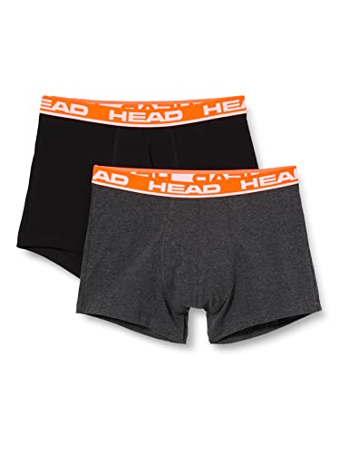 HEAD Herren Boxer Unterwäsche, Grau/Rot, L (2er Pack) von HEAD