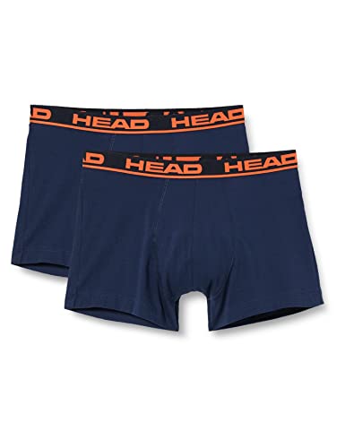 HEAD Herren Boxer Unterwäsche, Blau/Orange, XL (2er Pack) von HEAD