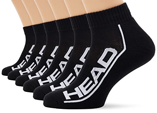 Head Unisex Quarter Socken, Schwarz, 35/38 (6er Pack) von HEAD