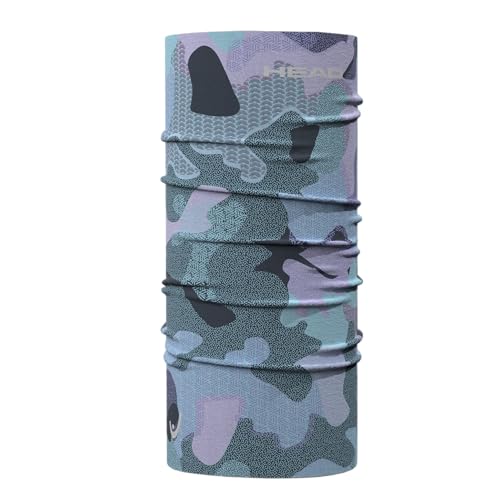 HEAD Original Tube Camouflage, Multifunktionstuch Onesize Unisex Schlauchschal Herren Damen Winter Neckwarmer Skifahren Radfahren Motorradbekleidung Sommerbekleidung Schlauchtuch (Purple Heather) von HEAD