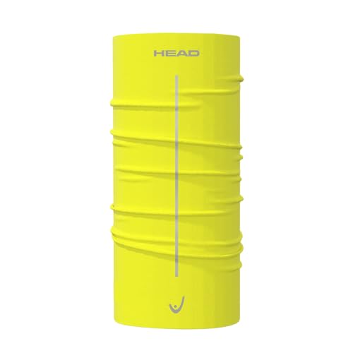 HEAD Original Tube Reflector, Multifunktionstuch Unisex Schlauchschal Herren Damen Kinder Winddicht Skifahren Radfahren Schlauchtuch Tube Reflector Schlauchtuch (Erwachsene, Neon Yellow) von HEAD