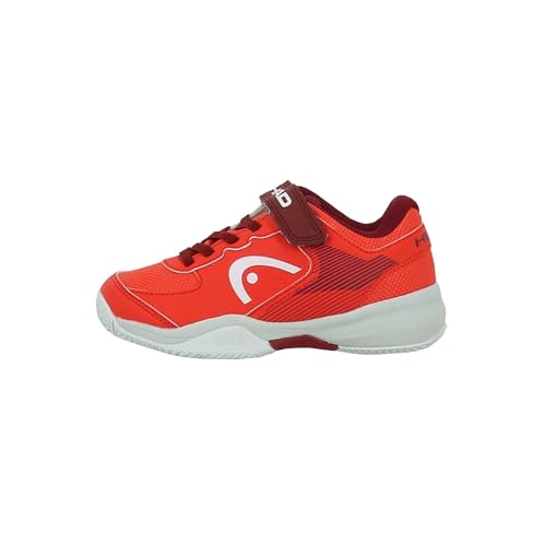 HEAD Sprint Velcro 3.0 Kids Tennisschuhe, Orange/Dunkelrot, 29 EU von HEAD