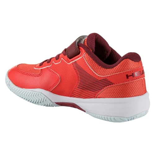 HEAD Sprint Velcro 3.0 Kids Tennisschuhe, Orange/Dunkelrot, 31 EU von HEAD