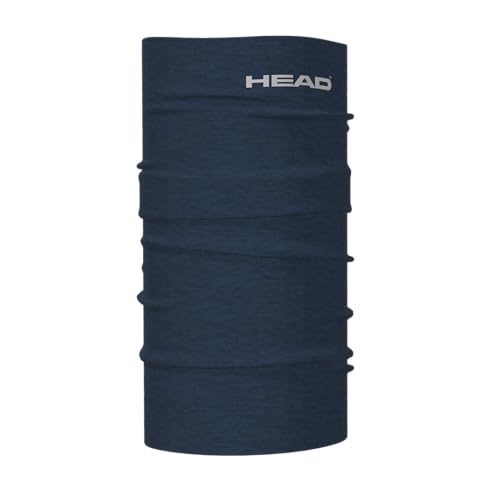 HEAD Tube Merino Plain, Multifunktionstuch Onesize Unisex Schlauchschal Herren Damen Winter Neckwarmer Winddicht Skifahren Radfahren UV Schutz Schlauchtuch Tube Bandana Schlauchtuch (Denim) von HEAD