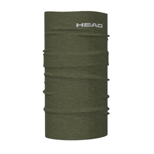 HEAD Tube Merino Plain, Multifunktionstuch Onesize Unisex Schlauchschal Herren Damen Winter Neckwarmer Winddicht Skifahren Radfahren UV Schutz Schlauchtuch Tube Bandana Schlauchtuch (Khaki) von HEAD