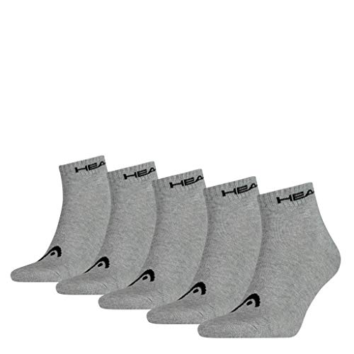 HEAD Unisex Quarter Socken, Grau, 35-38 EU von HEAD