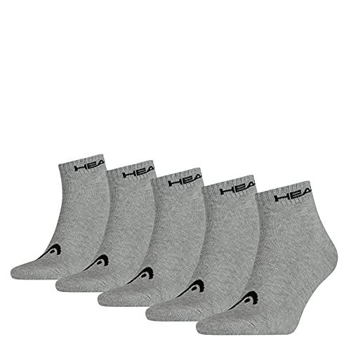 Head Unisex Quarter Socken, Grau, 39/42 (5er Pack) von HEAD