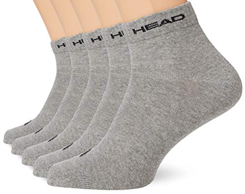 HEAD Unisex Quarter Socken, Grau, 43-46 EU von HEAD