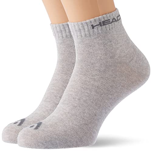 Head Unisex Quarter Socken, Schwarz/Grau, 35/38 (9er Pack) von HEAD